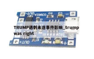 TRUMP遇刺未遂事件影响_trump was right
