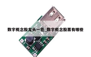 数字概念股龙头一览_数字概念股票有哪些