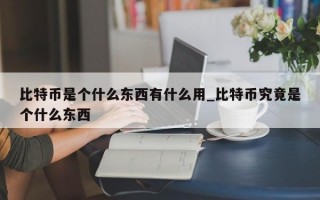 比特币是个什么东西有什么用_比特币究竟是个什么东西