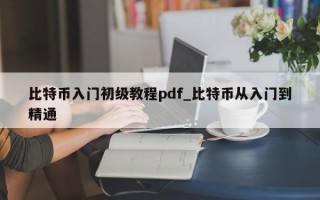 比特币入门初级教程pdf_比特币从入门到精通