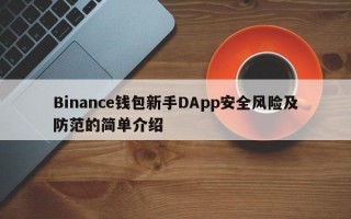 Binance钱包新手DApp安全风险及防范的简单介绍