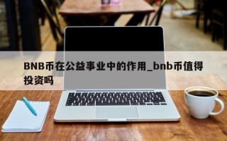 BNB币在公益事业中的作用_bnb币值得投资吗