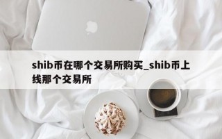 shib币在哪个交易所购买_shib币上线那个交易所