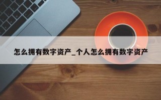 怎么拥有数字资产_个人怎么拥有数字资产