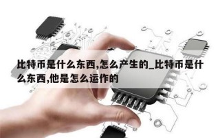 比特币是什么东西,怎么产生的_比特币是什么东西,他是怎么运作的