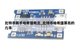 比特币新手哈希值概念_比特币哈希值算出的几率