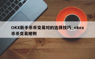 OKX新手币币交易对的选择技巧_okex币币交易规则