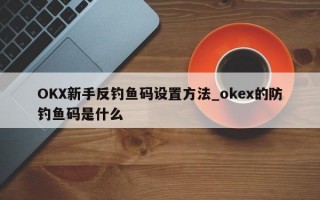 OKX新手反钓鱼码设置方法_okex的防钓鱼码是什么