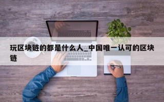 玩区块链的都是什么人_中国唯一认可的区块链