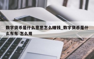 数字货币是什么意思怎么赚钱_数字货币是什么东东 怎么用