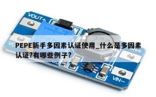 PEPE新手多因素认证使用_什么是多因素认证?有哪些例子?