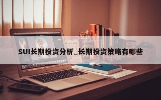 SUI长期投资分析_长期投资策略有哪些