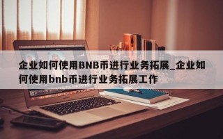 企业如何使用BNB币进行业务拓展_企业如何使用bnb币进行业务拓展工作