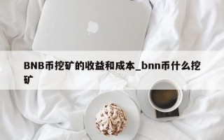 BNB币挖矿的收益和成本_bnn币什么挖矿