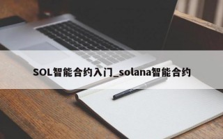 SOL智能合约入门_solana智能合约