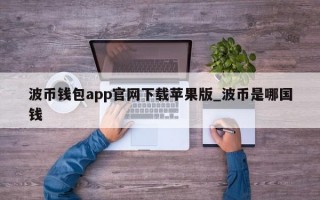 波币钱包app官网下载苹果版_波币是哪国钱