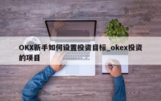 OKX新手如何设置投资目标_okex投资的项目