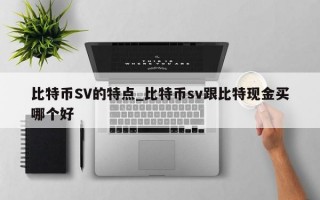 比特币SV的特点_比特币sv跟比特现金买哪个好