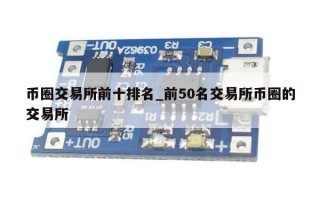 币圈交易所前十排名_前50名交易所币圈的交易所