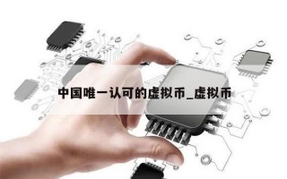中国唯一认可的虚拟币_虚拟币