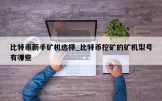 比特币新手矿机选择_比特币挖矿的矿机型号有哪些