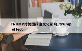 TRUMP对美国政治文化影响_trump effect