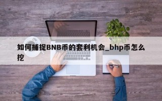 如何捕捉BNB币的套利机会_bhp币怎么挖