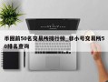 币圈前50名交易所排行榜_非小号交易所50排名查询