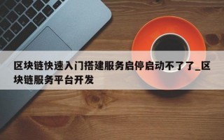 区块链快速入门搭建服务启停启动不了了_区块链服务平台开发