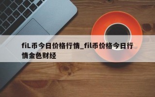 fiL币今日价格行情_fil币价格今日行情金色财经