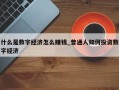 什么是数字经济怎么赚钱_普通人如何投资数字经济