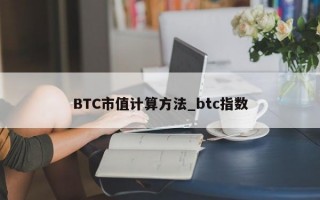 BTC市值计算方法_btc指数