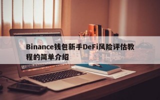 Binance钱包新手DeFi风险评估教程的简单介绍