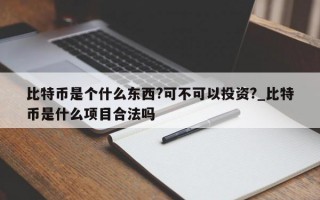 比特币是个什么东西?可不可以投资?_比特币是什么项目合法吗