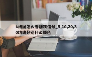 k线图怎么看涨跌信号_5,10,20,30均线分别什么颜色