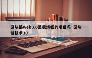 区块链web3.0是很烧钱的项目吗_区块链技术30