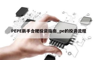 PEPE新手合规投资指南_pe的投资流程
