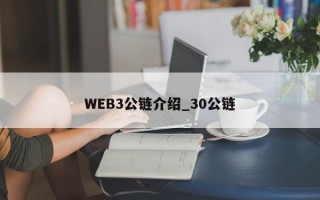 WEB3公链介绍_30公链