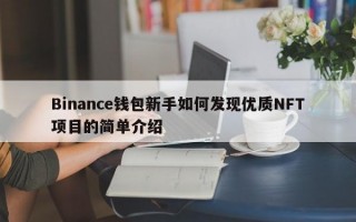 Binance钱包新手如何发现优质NFT项目的简单介绍