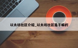 以太坊社区介绍_以太坊社区是干嘛的