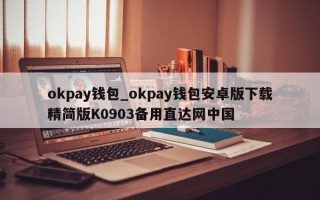 okpay钱包_okpay钱包安卓版下载精简版K0903备用直达网中国