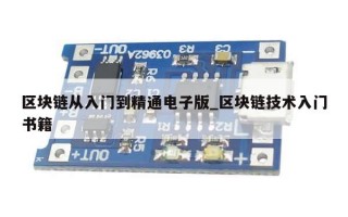 区块链从入门到精通电子版_区块链技术入门书籍