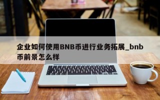 企业如何使用BNB币进行业务拓展_bnb币前景怎么样
