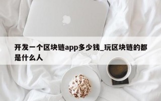 开发一个区块链app多少钱_玩区块链的都是什么人