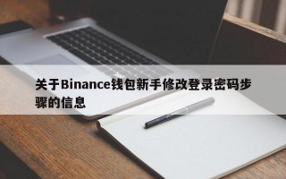 关于Binance钱包新手修改登录密码步骤的信息