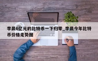 李晨6亿元的比特币一下归零_李晨今年比特币价格走势图