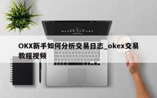 OKX新手如何分析交易日志_okex交易教程视频