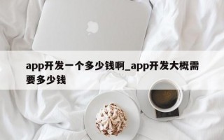 app开发一个多少钱啊_app开发大概需要多少钱