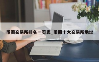 币圈交易所排名一览表_币圈十大交易所地址
