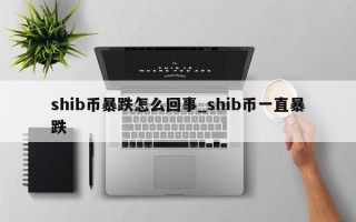 shib币暴跌怎么回事_shib币一直暴跌